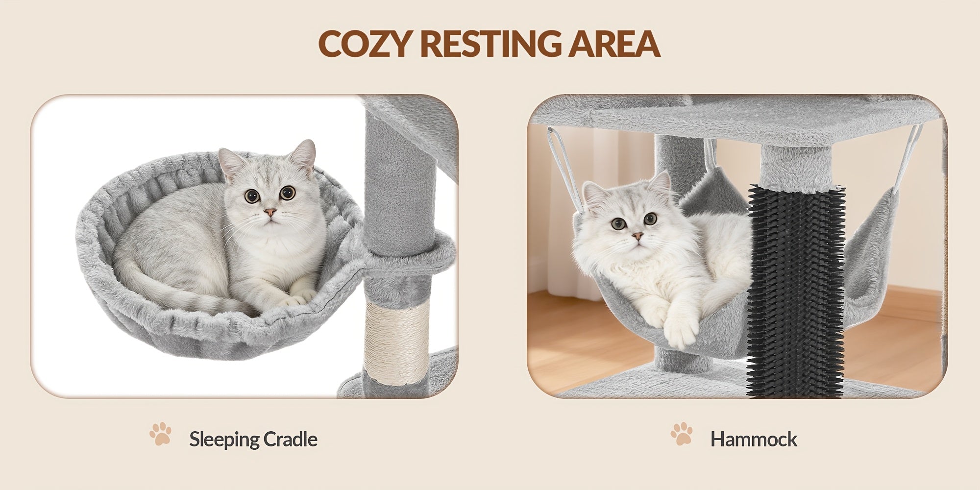 Katzen-Kratzbaum, 220 cm für Haustiere und Zuhause – Detailansicht 3
