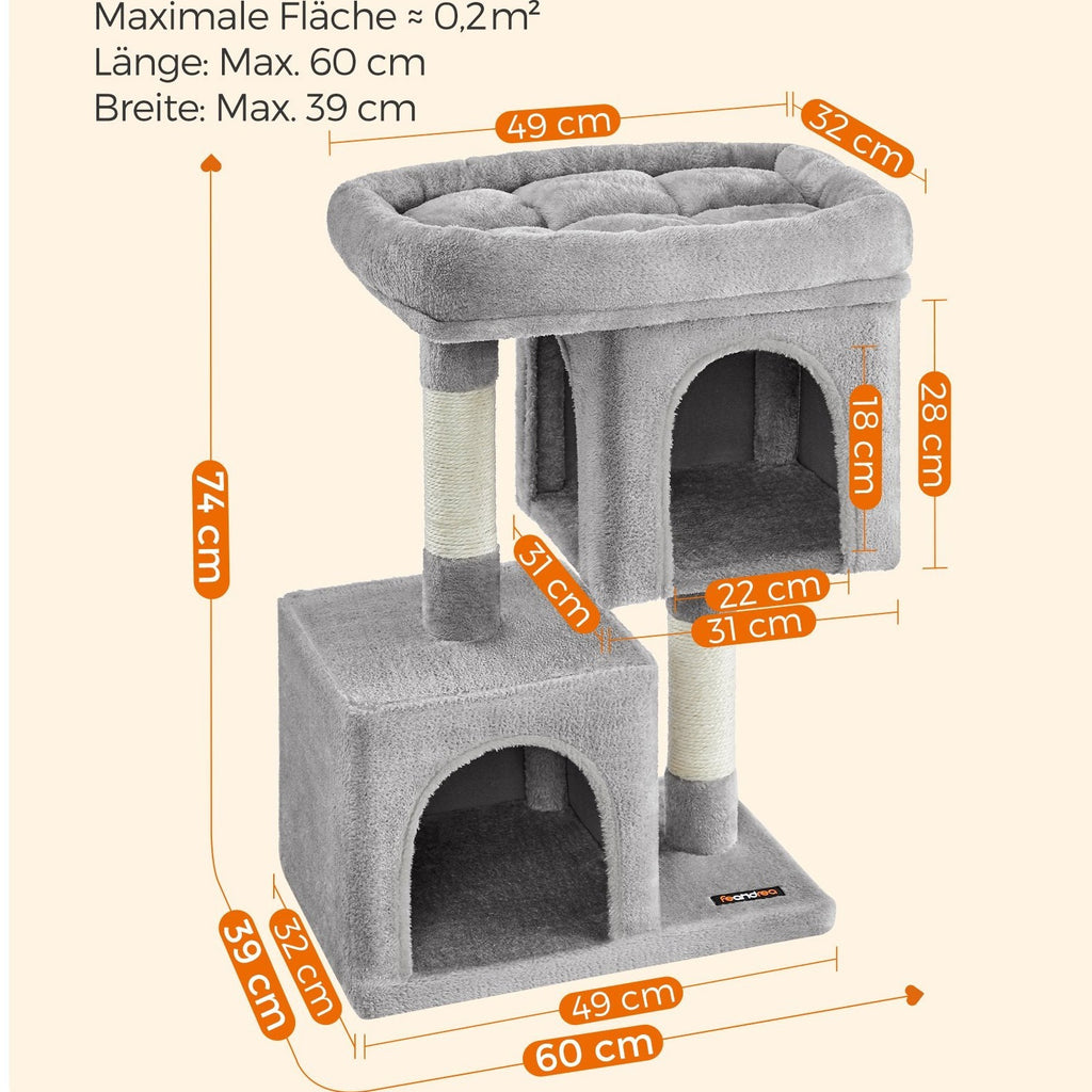 Katzen-Kratzbaum, 74 cm für Zuhause – Detailansicht 4
