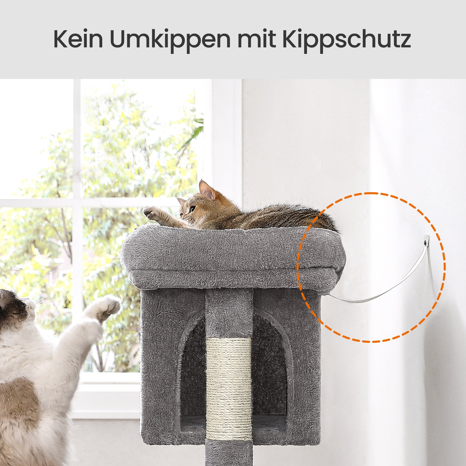 Katzen-Kratzbaum, 74 cm für Zuhause – Detailansicht 5