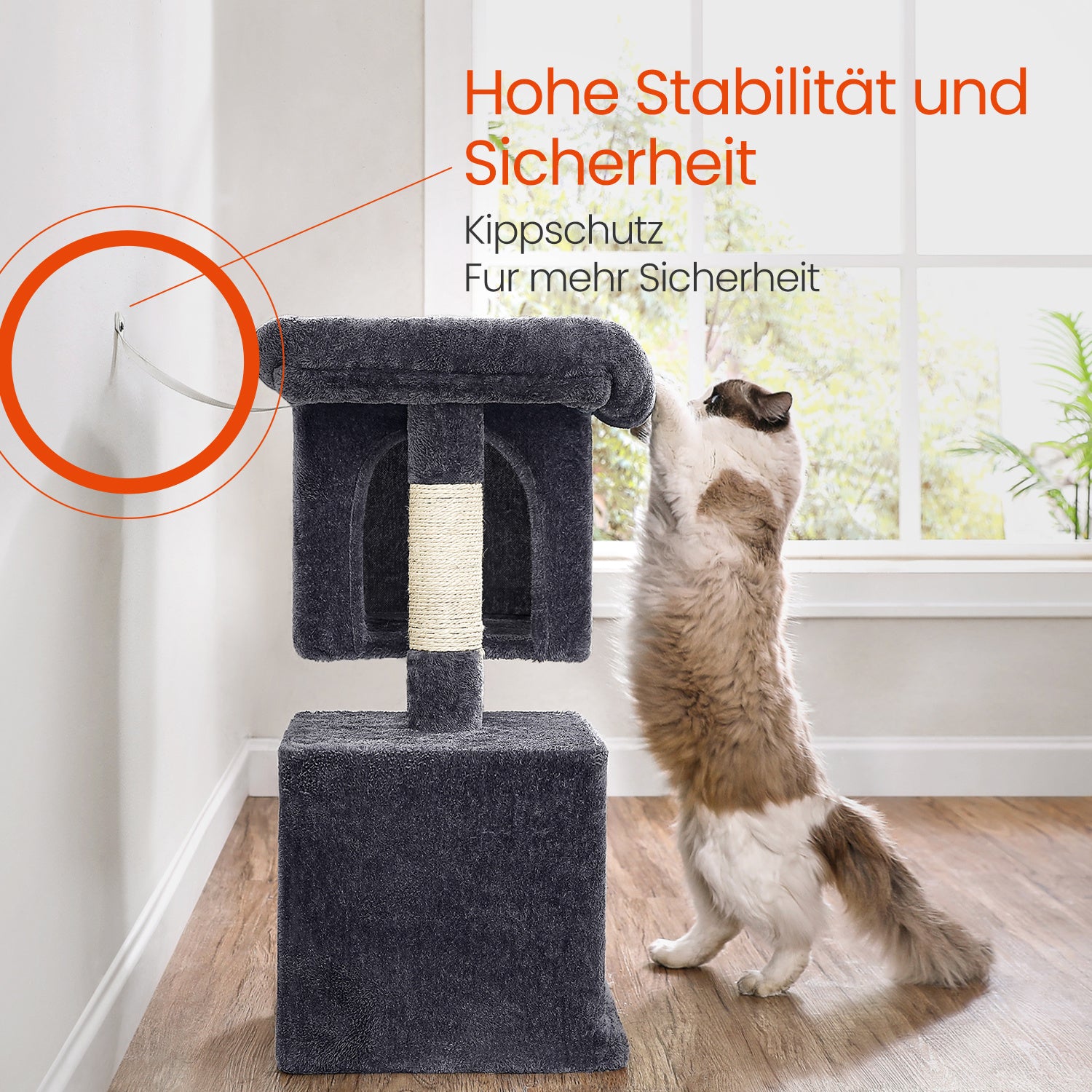 Katzen-Kratzbaum, 74 cm für Zuhause – Detailansicht 11