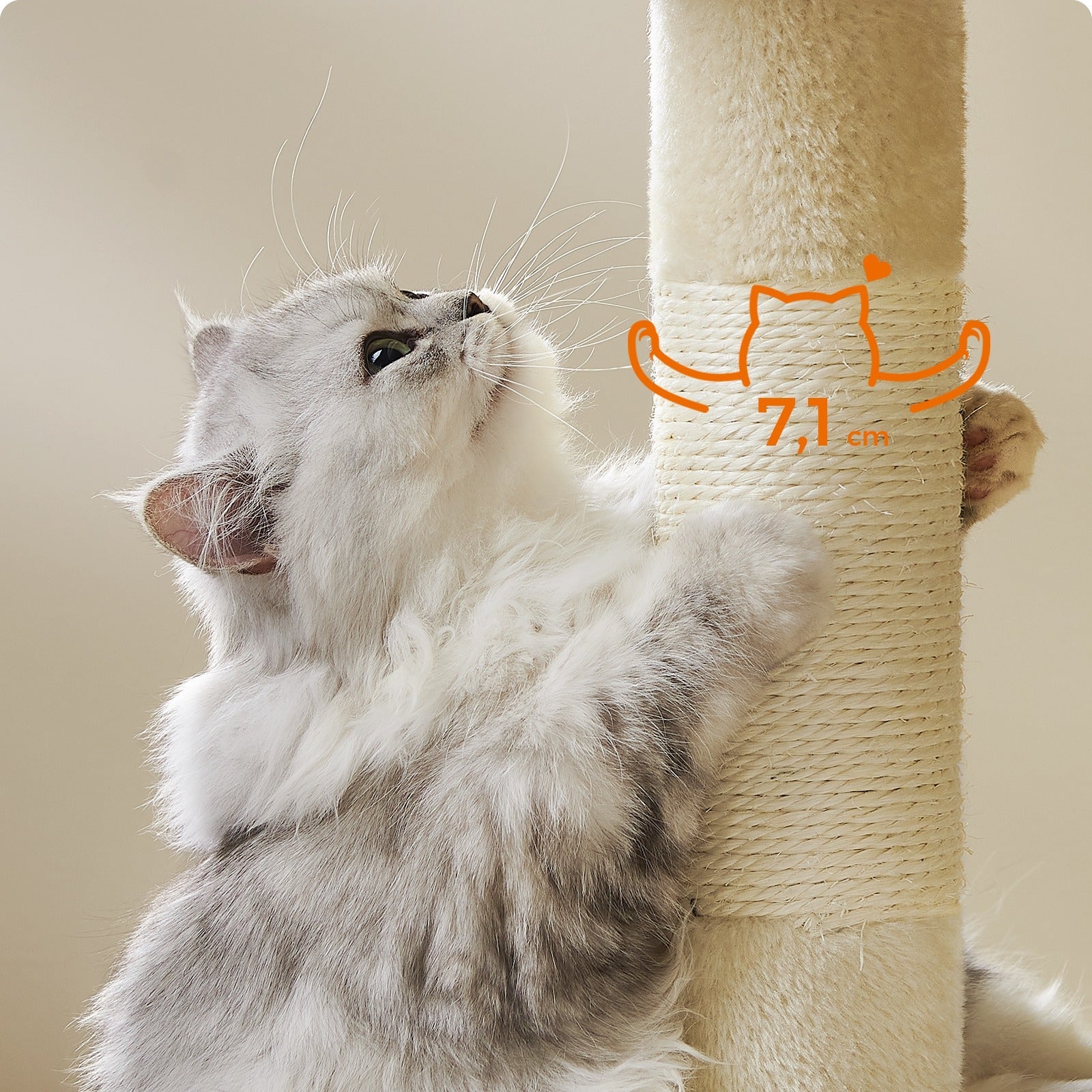 Katzen-Kratzbaum, 74 cm für Zuhause – Detailansicht 15