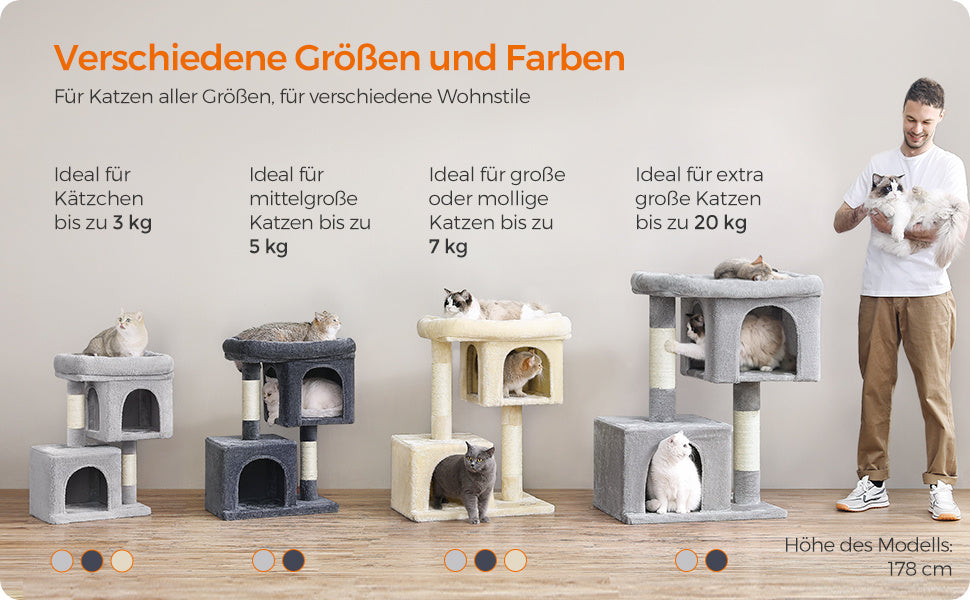 Katzen-Kratzbaum, 74 cm für Zuhause – Detailansicht 17