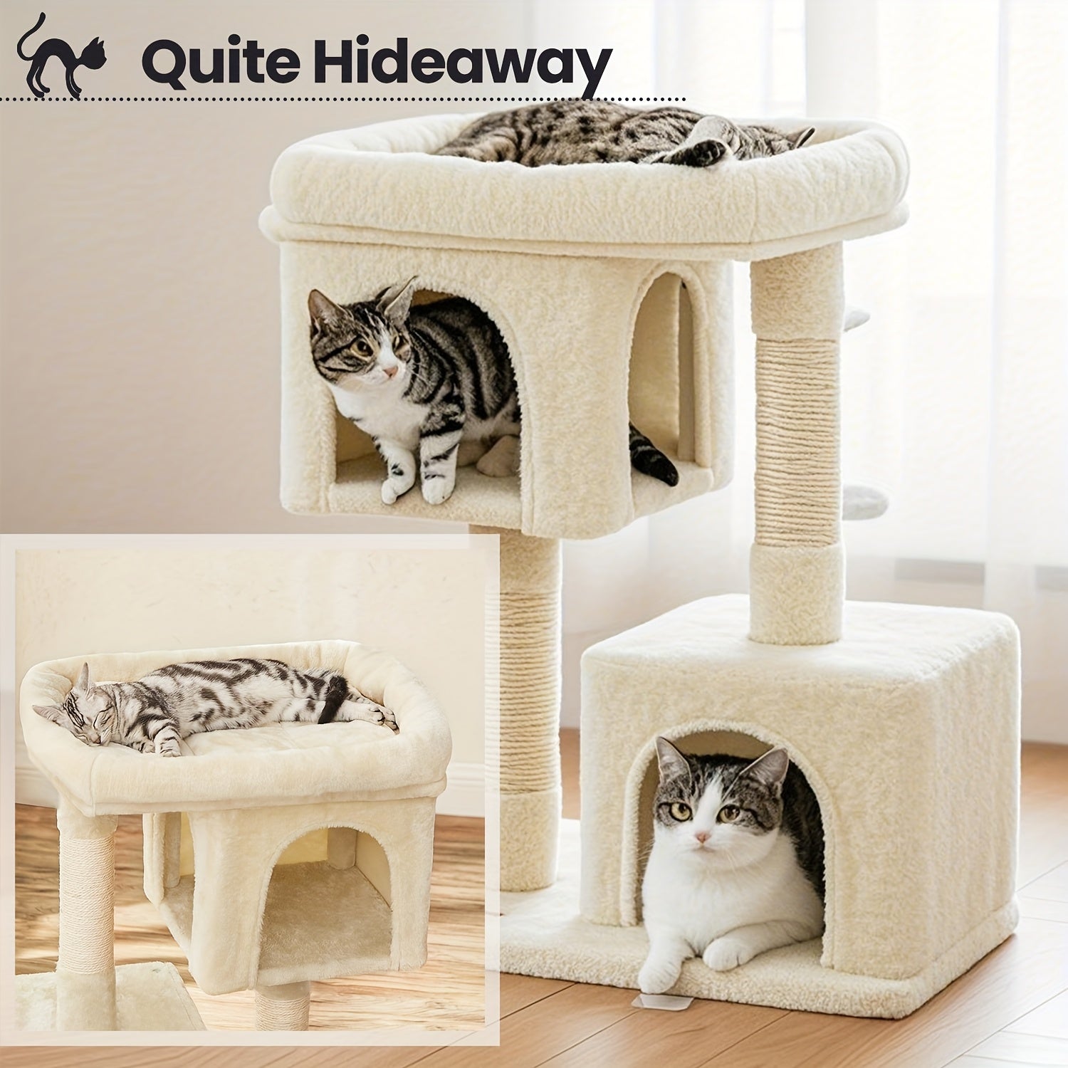 Katzen-Kratzbaum, 84 cm für Haustiere und Zuhause – Detailansicht 3