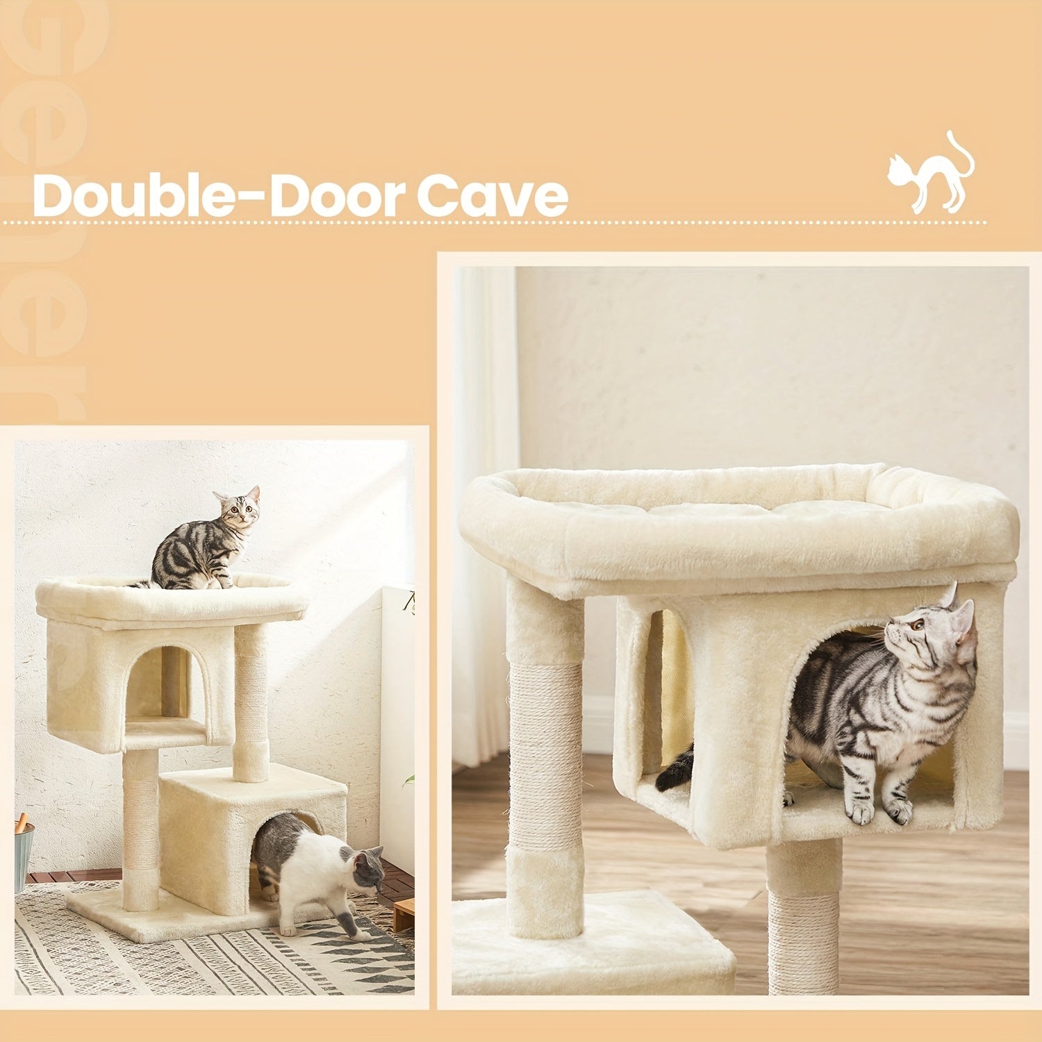 Katzen-Kratzbaum, 84 cm für Haustiere und Zuhause – Detailansicht 5