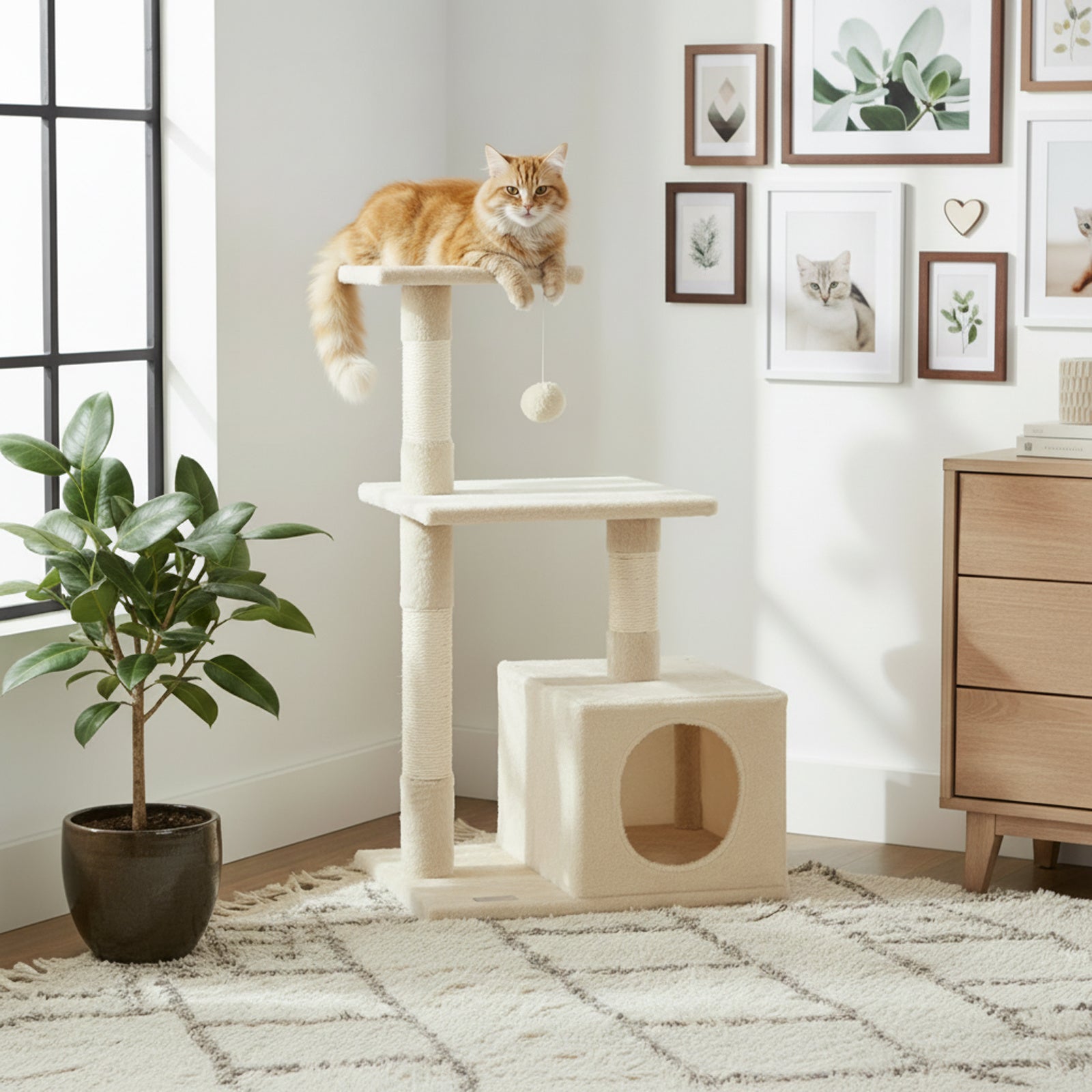 Katzen-Kratzbaum, 85 cm für Haustiere und Zuhause – Detailansicht 21
