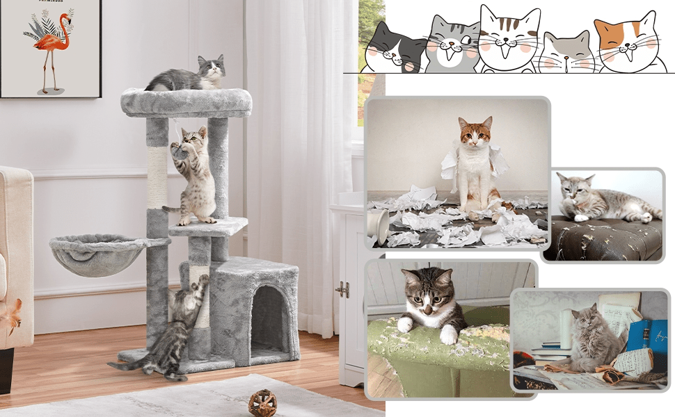 Katzen-Kratzbaum, 87 cm für Haustiere und Zuhause – Detailansicht 20