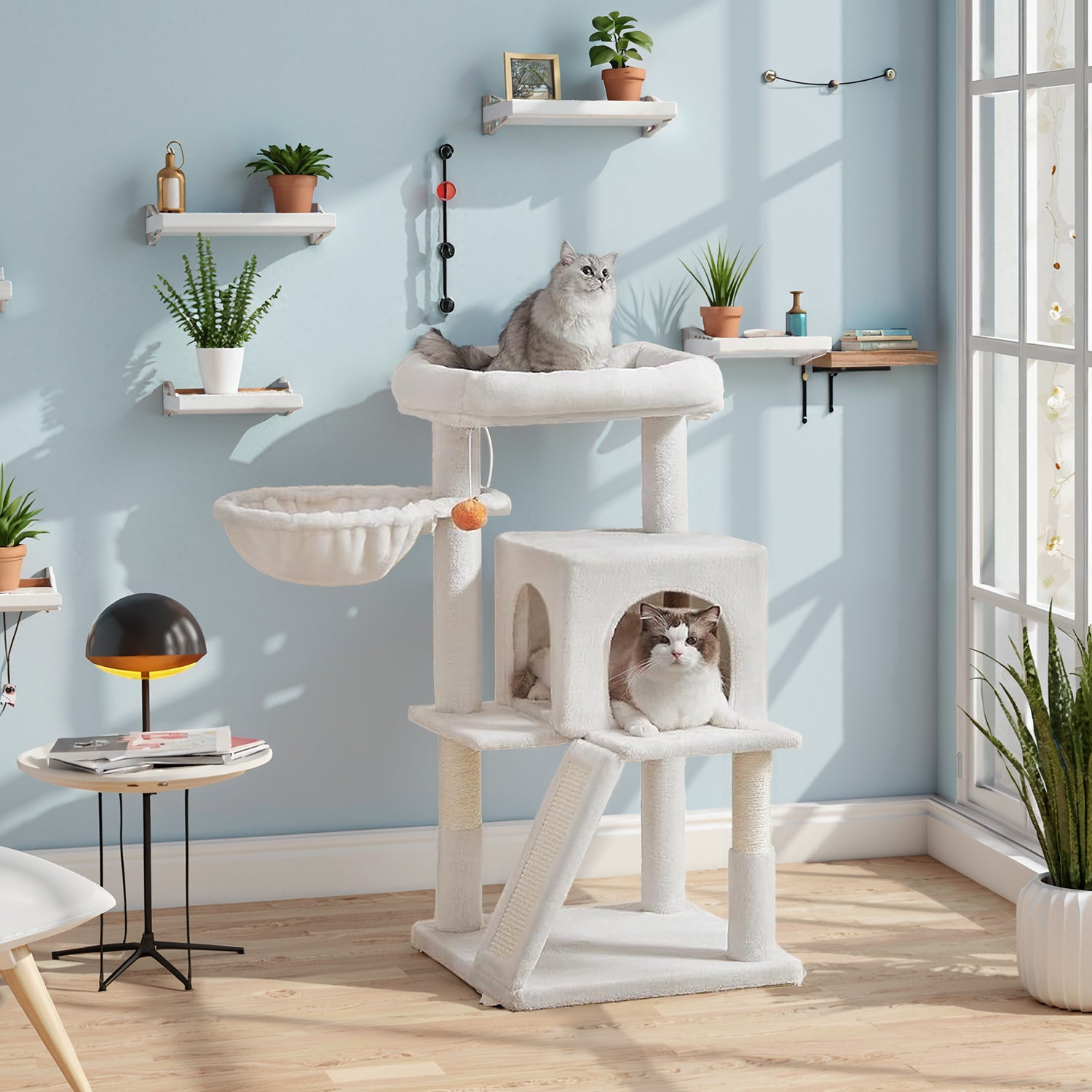 Katzen-Kratzbaum, 96 cm für Haustiere und Zuhause – Detailansicht 2
