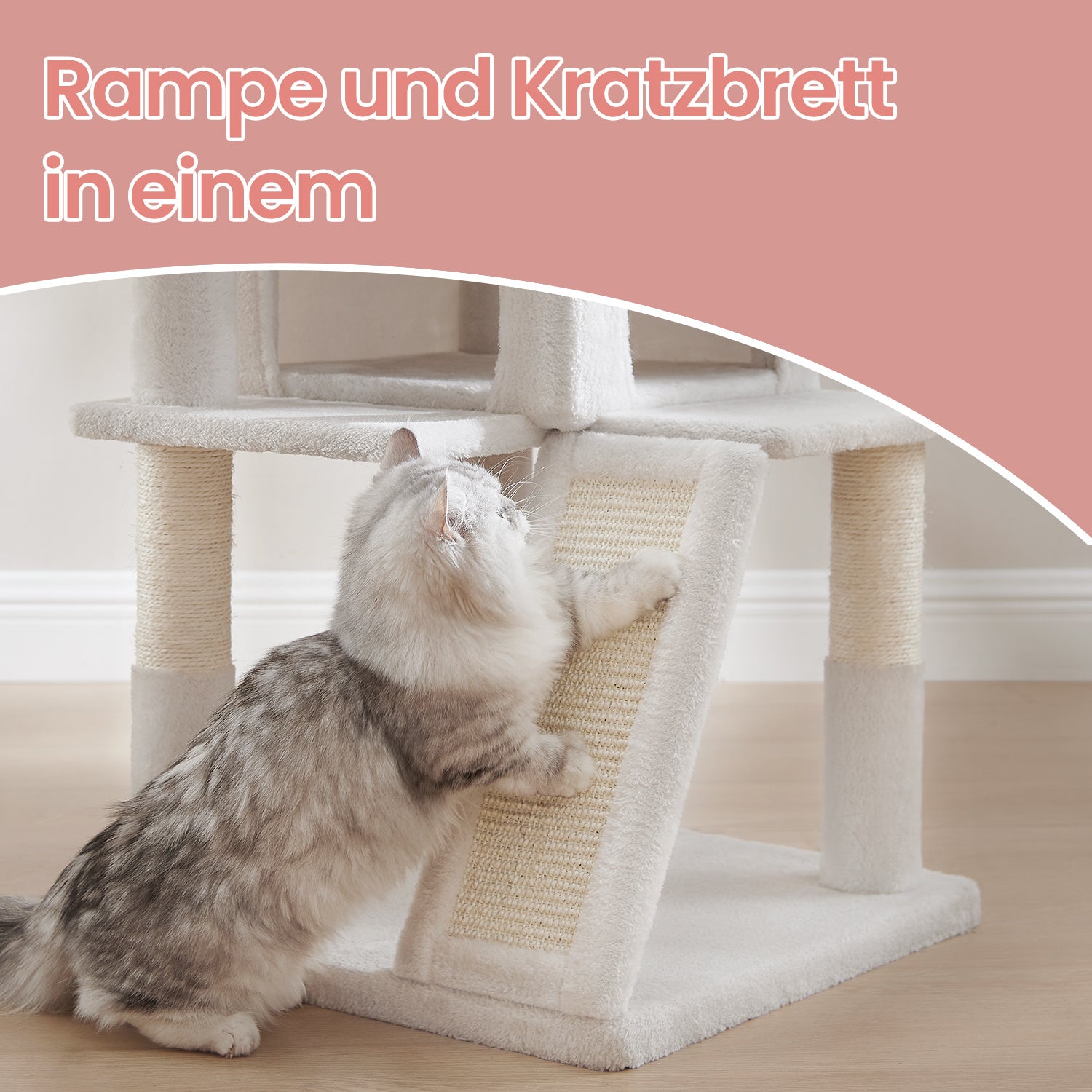 Katzen-Kratzbaum, 96 cm für Haustiere und Zuhause – Detailansicht 7