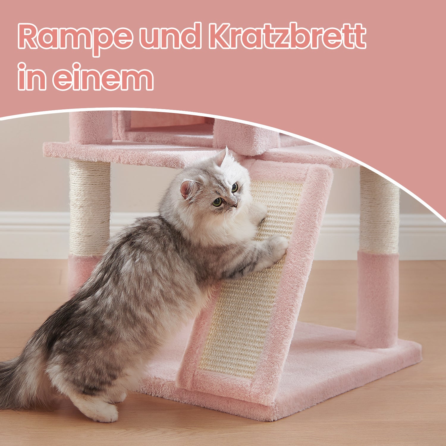 Katzen-Kratzbaum, 96 cm für Haustiere und Zuhause – Detailansicht 11