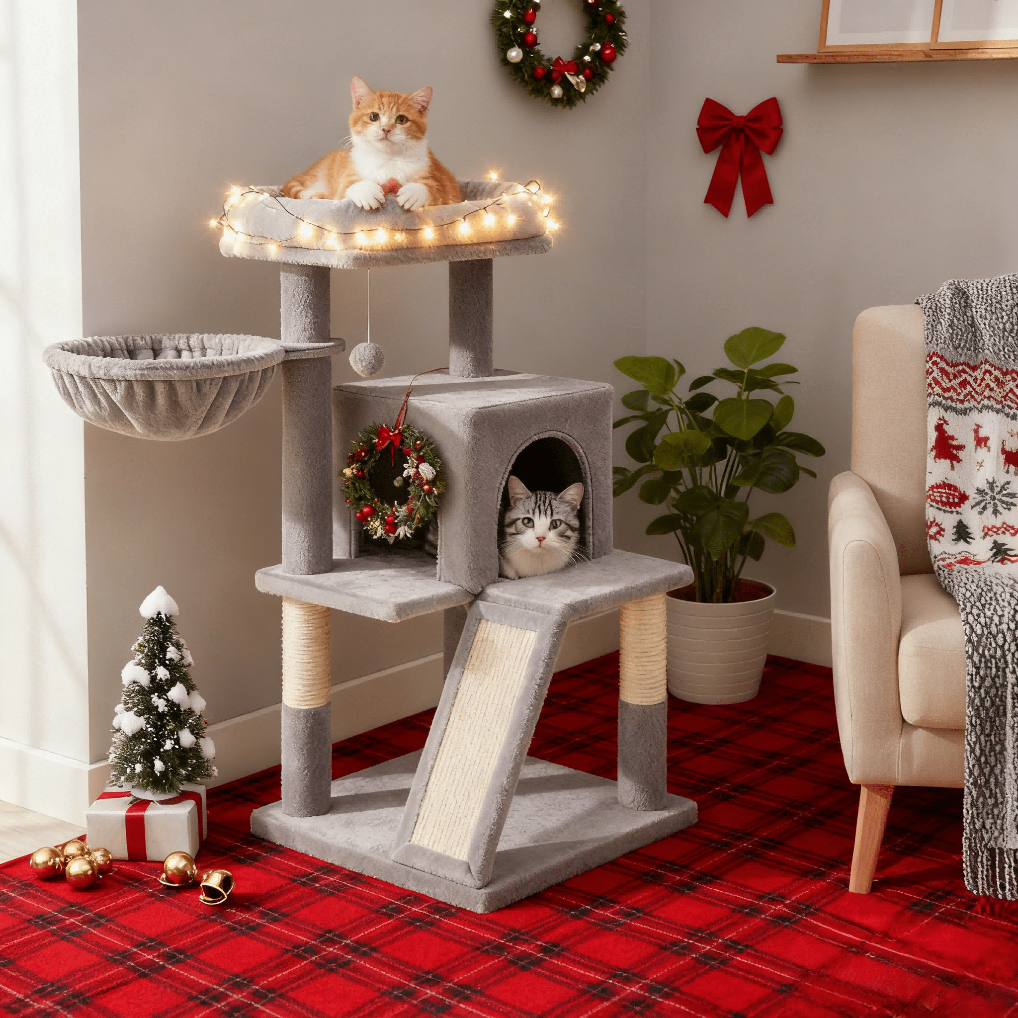 Katzen-Kratzbaum, 96 cm für Haustiere und Zuhause – Detailansicht 33