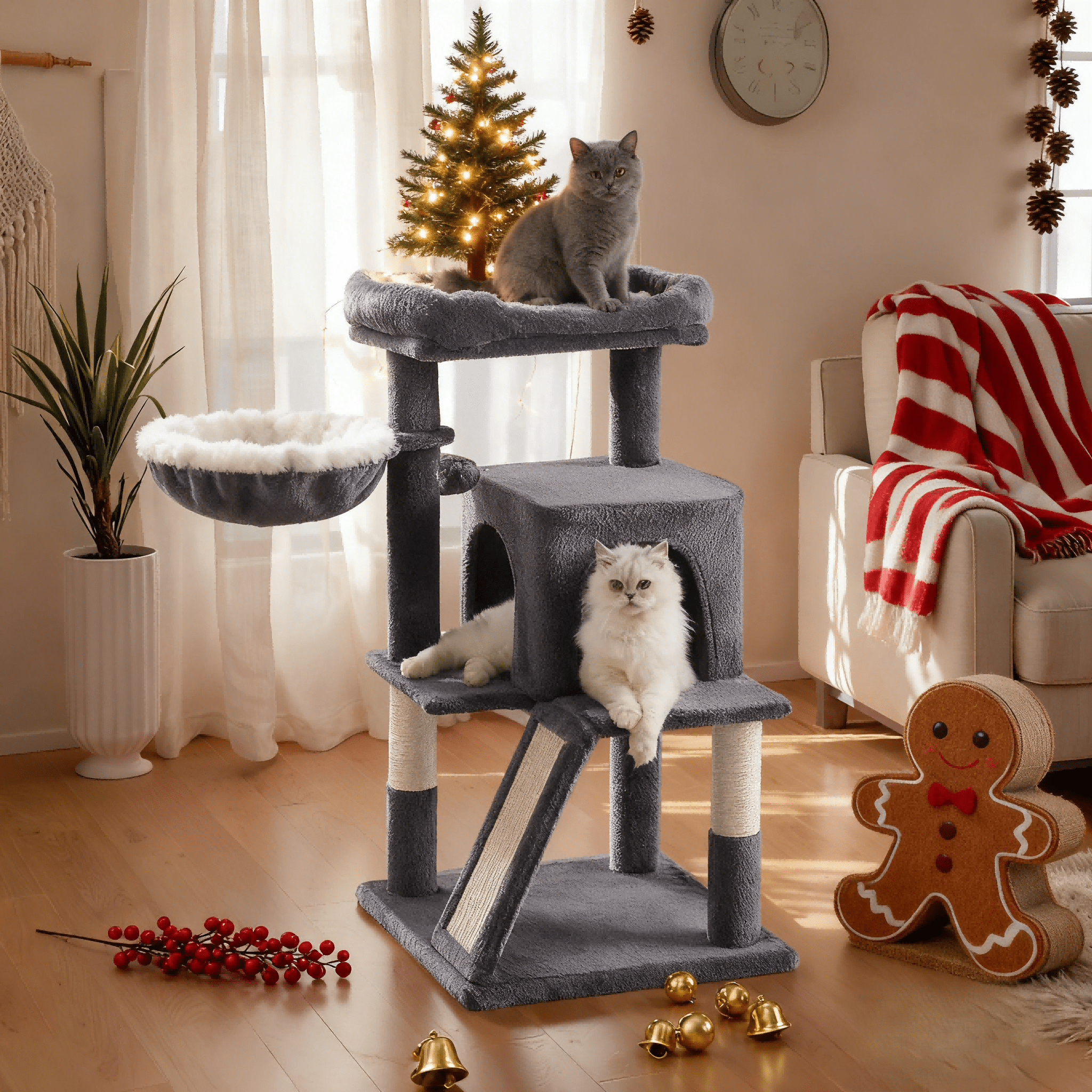 Katzen-Kratzbaum, 96 cm für Haustiere und Zuhause – Detailansicht 34
