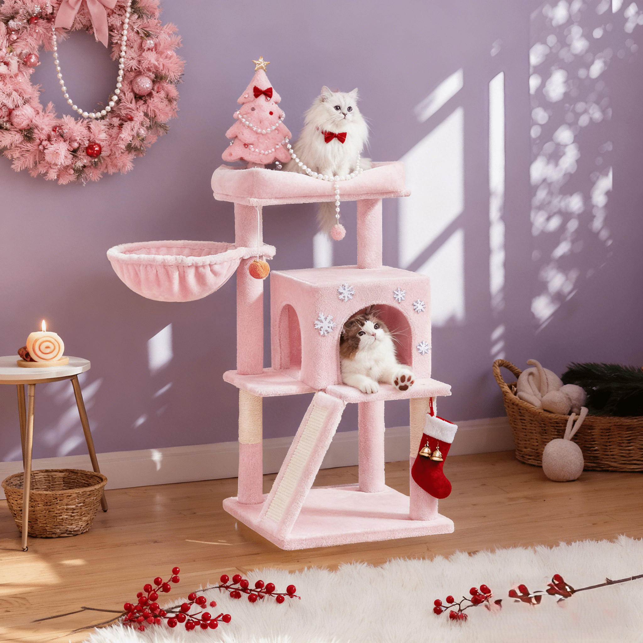 Katzen-Kratzbaum, 96 cm für Haustiere und Zuhause – Detailansicht 35