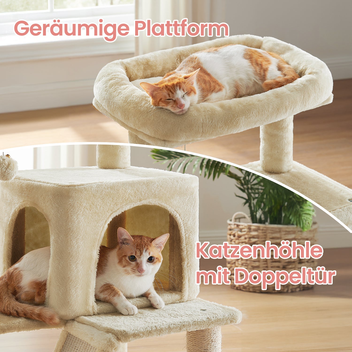 Katzen-Kratzbaum, 96 cm für Haustiere und Zuhause – Detailansicht 40