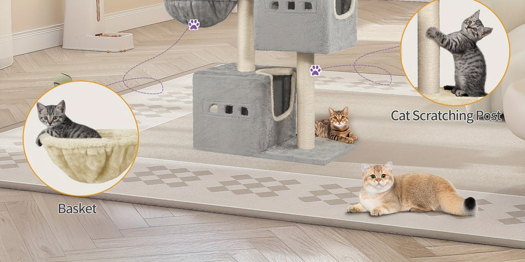 Katzen-Kratzbaum, 98 cm für Haustiere und Zuhause – Detailansicht 12