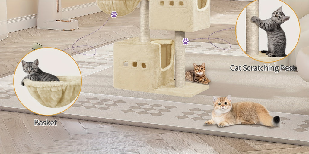 Katzen-Kratzbaum, 98 cm für Haustiere und Zuhause – Detailansicht 16
