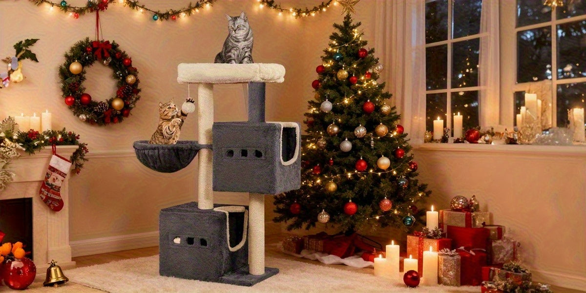 Katzen-Kratzbaum, 98cm für Haustiere und Zuhause – Detailansicht 5