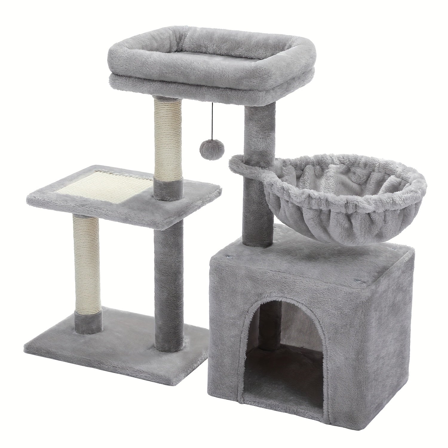 Katzen-Kratzbaum, Beige Farbe für Zuhause – Hauptansicht