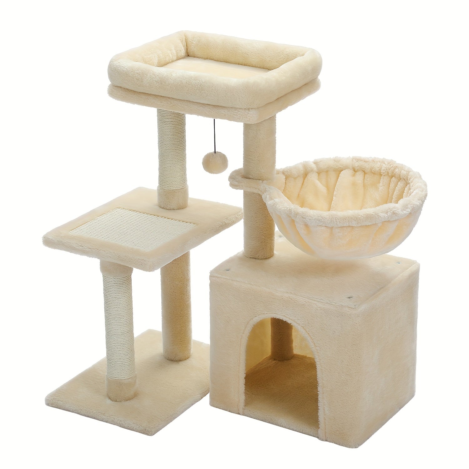 Katzen-Kratzbaum, Beige Farbe für Zuhause – Detailansicht 2