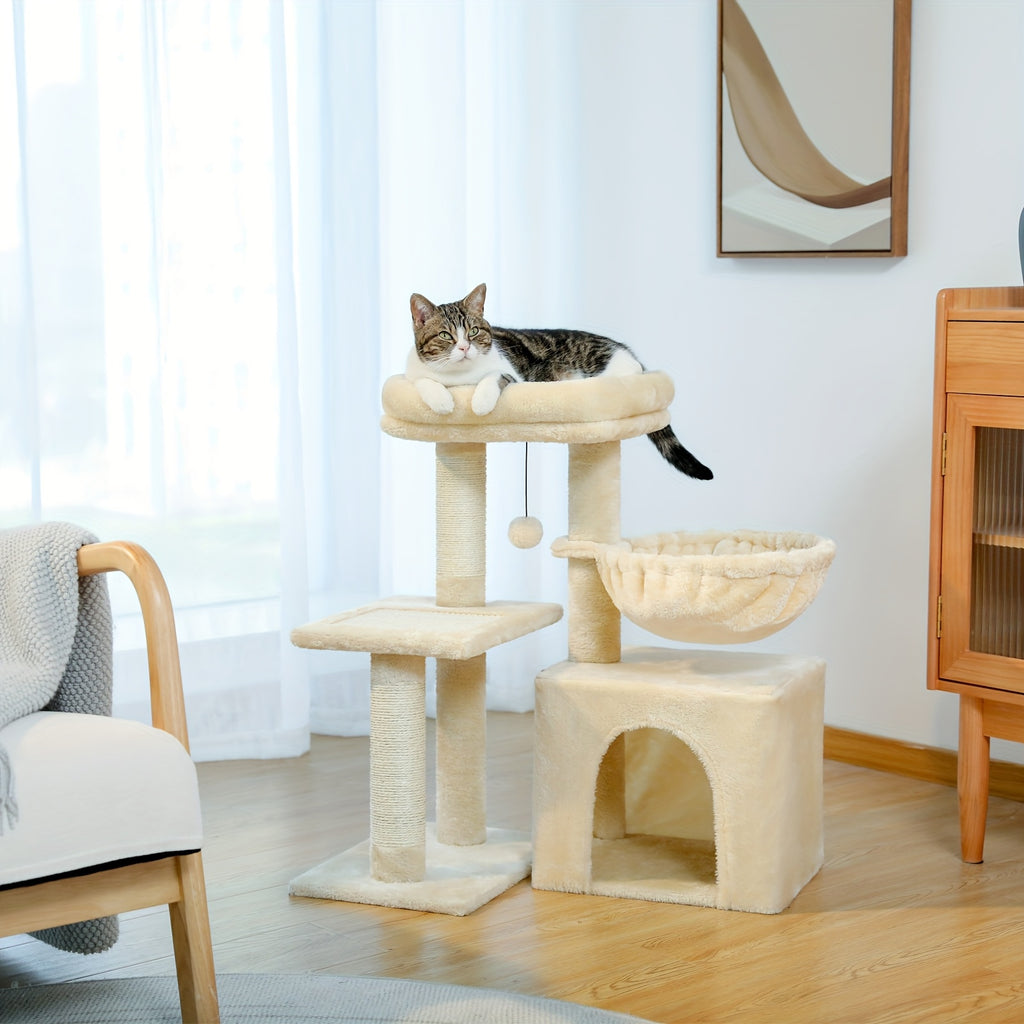 Katzen-Kratzbaum, Beige Farbe für Zuhause – Detailansicht 3