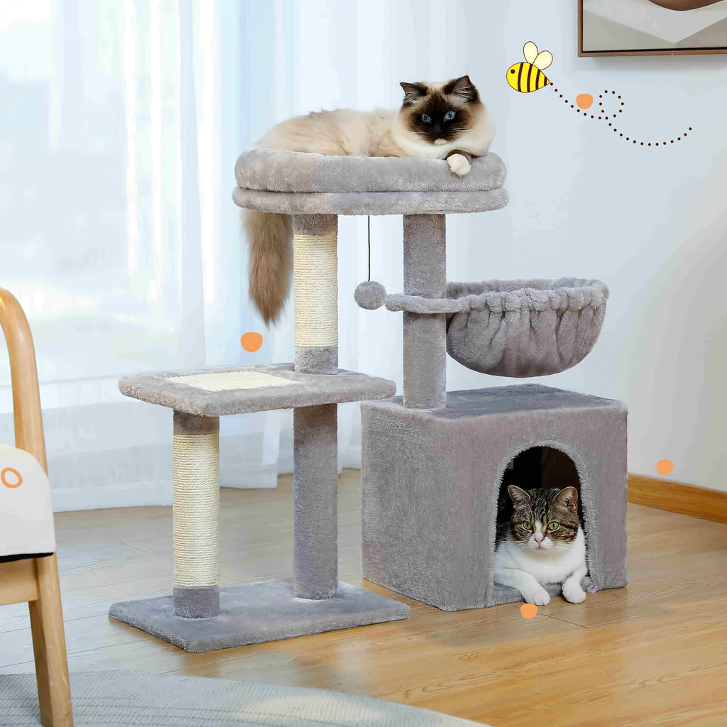 Katzen-Kratzbaum, Beige Farbe für Zuhause – Detailansicht 7