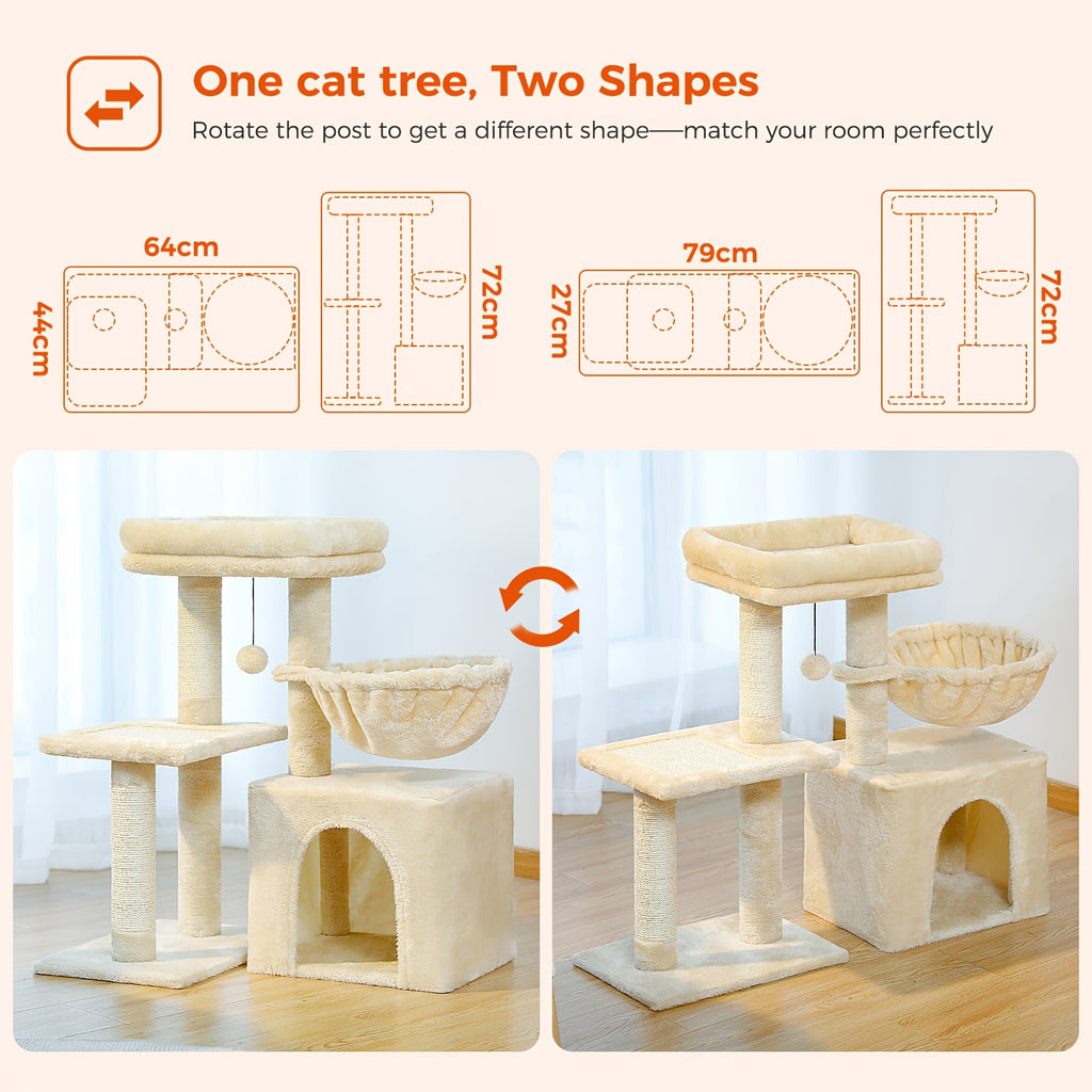 Katzen-Kratzbaum, Beige Farbe für Zuhause – Detailansicht 8