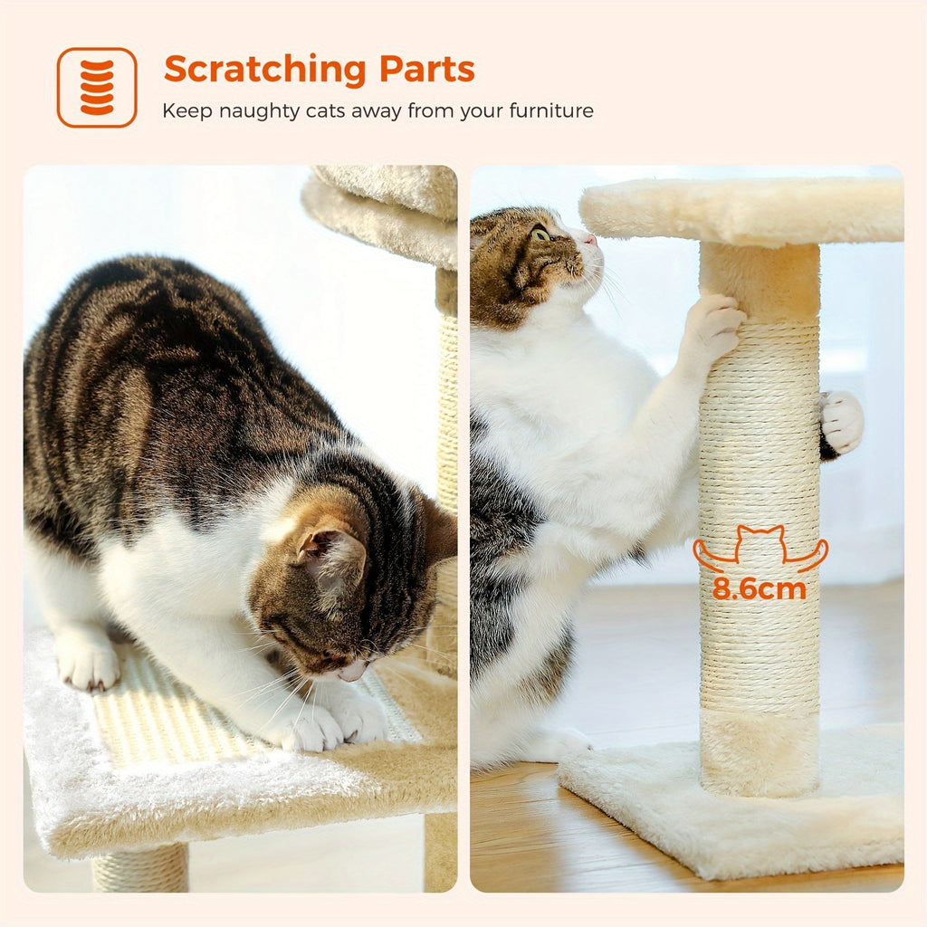 Katzen-Kratzbaum, Beige Farbe für Zuhause – Detailansicht 11