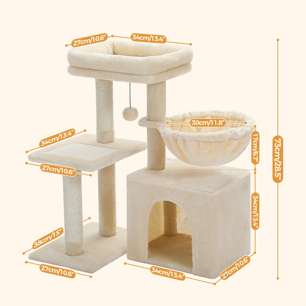 Katzen-Kratzbaum, Beige Farbe für Zuhause – Detailansicht 13