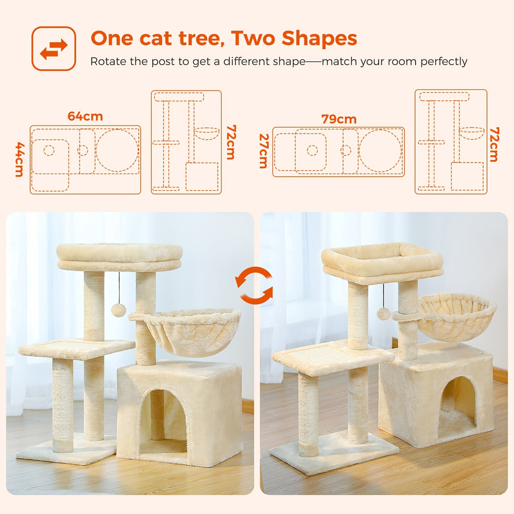 Katzen-Kratzbaum, Beige Farbe für Zuhause – Detailansicht 14