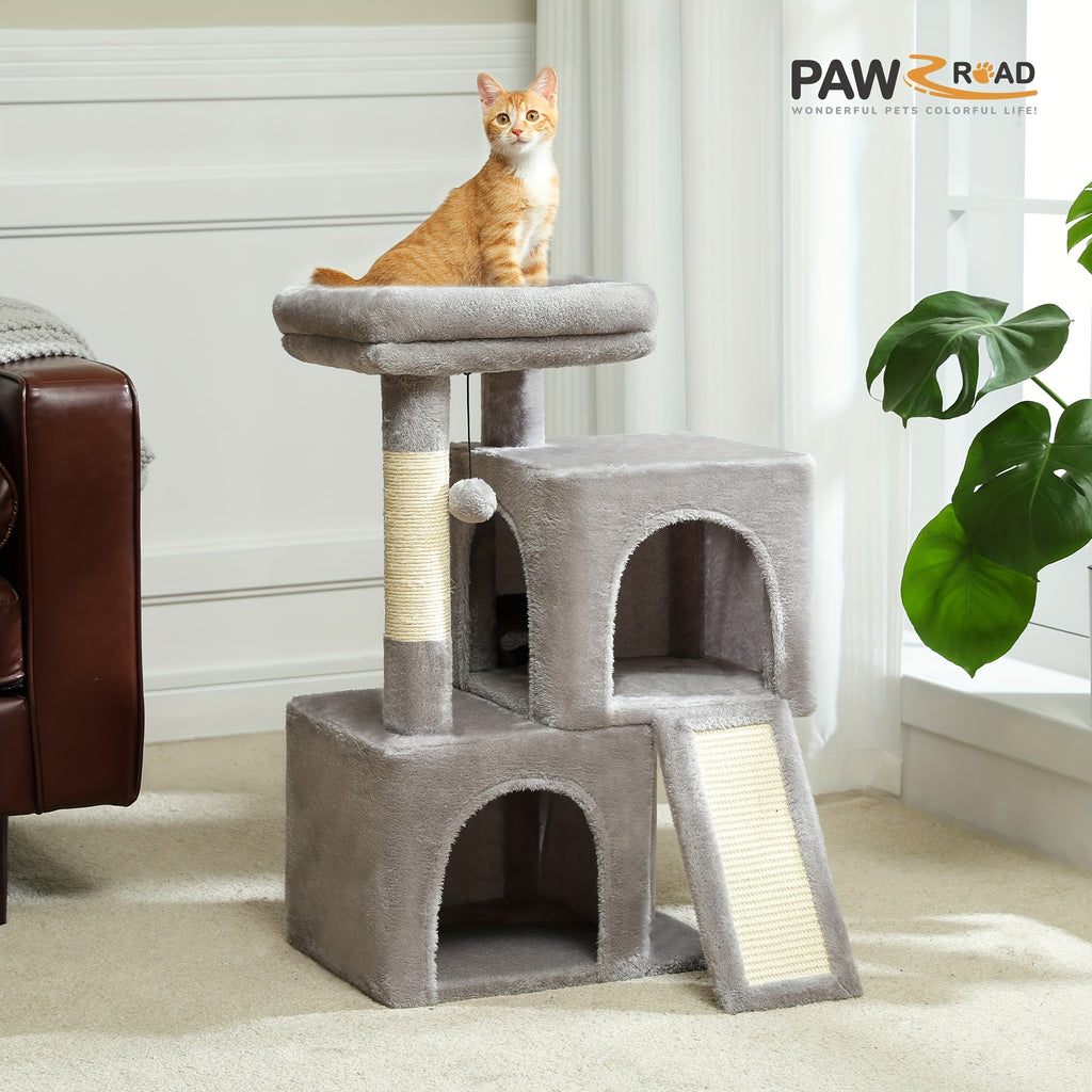 Katzen-Kratzbaum, Beige Farbe für Zuhause und Haustiere – Hauptansicht