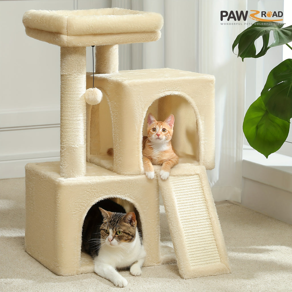 Katzen-Kratzbaum, Beige Farbe für Zuhause und Haustiere – Detailansicht 5