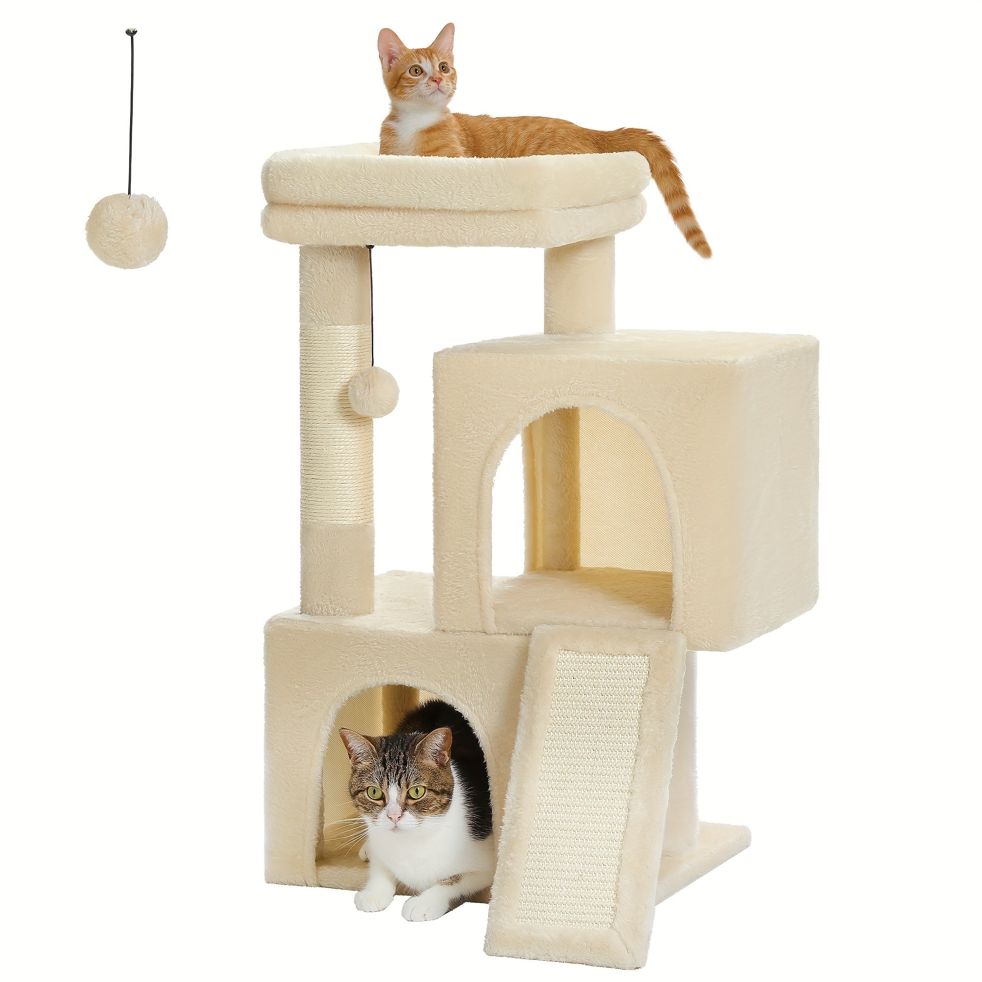Katzen-Kratzbaum, Beige Farbe für Zuhause und Haustiere – Detailansicht 6