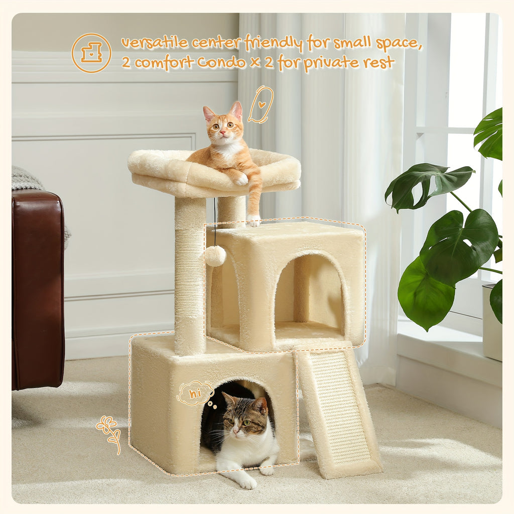 Katzen-Kratzbaum, Beige Farbe für Zuhause und Haustiere – Detailansicht 7