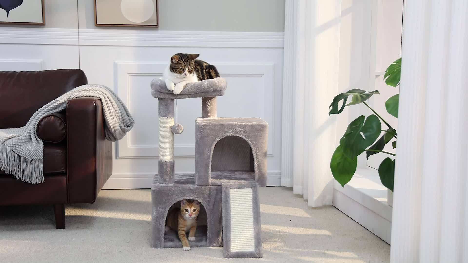 Katzen-Kratzbaum, Beige Farbe für Zuhause und Haustiere – Detailansicht 18