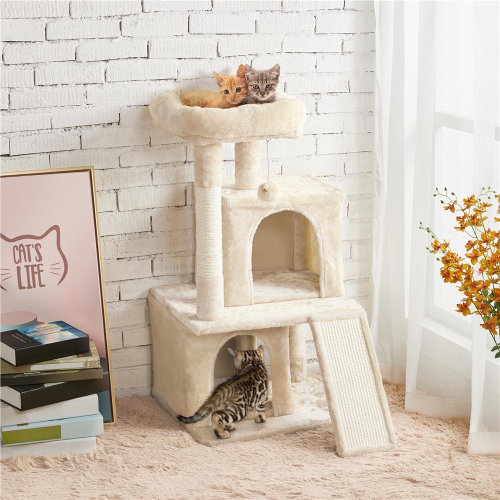 Katzen-Kratzbaum, Beige für Haustiere und Zuhause – Detailansicht 3