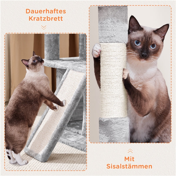 Katzen-Kratzbaum, Beige für Haustiere und Zuhause – Detailansicht 33