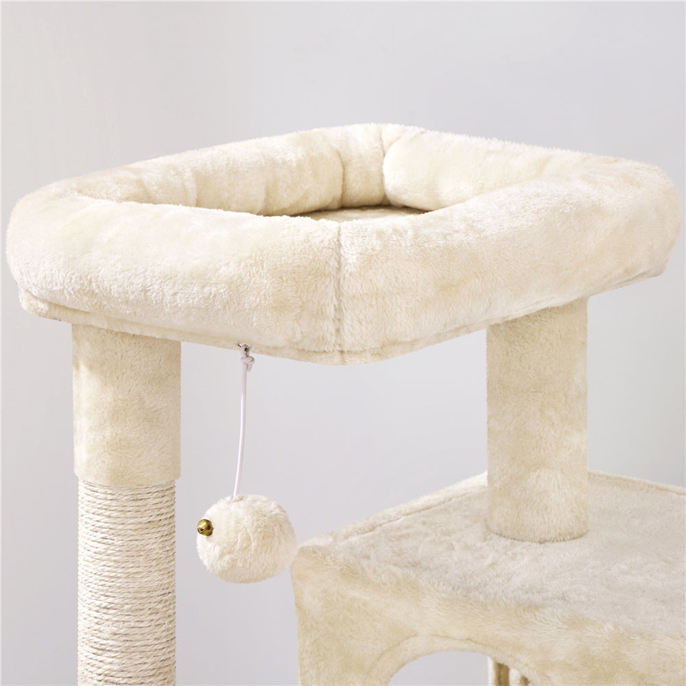 Katzen-Kratzbaum, Beige für Haustiere und Zuhause – Detailansicht 34