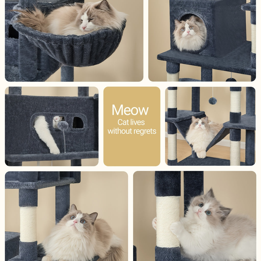 Katzen-Kratzbaum, Dunkelgrau für Zuhause – Detailansicht 13