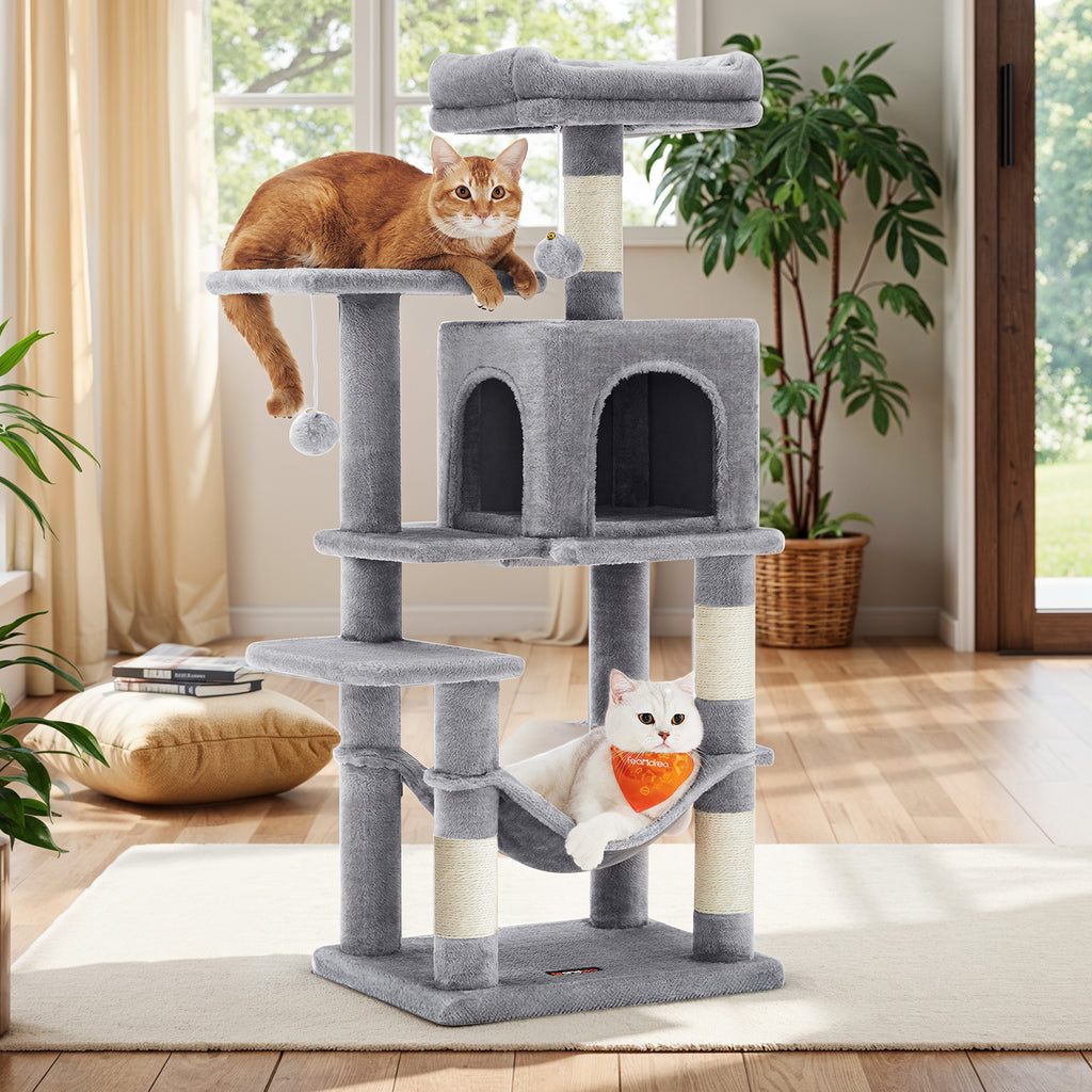 Katzen-Kratzbaum, Hängematte und 4 Kratzstämmen für Zuhause – Detailansicht 13