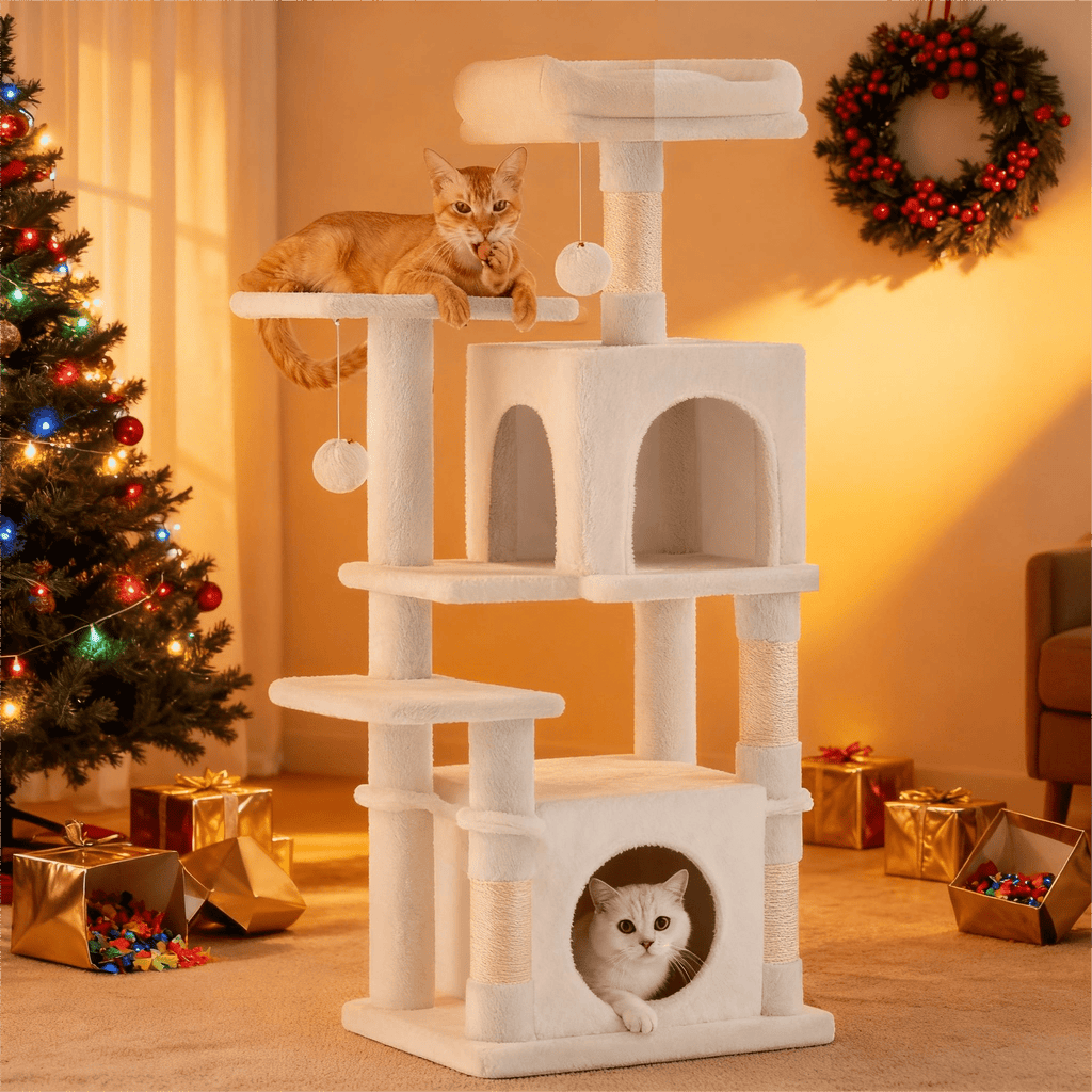 Katzen-Kratzbaum, Hängematte und 4 Kratzstämmen für Zuhause – Detailansicht 28