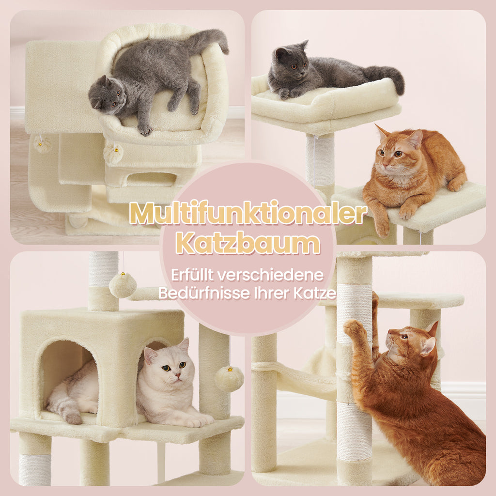 Katzen-Kratzbaum, Hängematte und 4 Kratzstämmen für Zuhause – Detailansicht 31