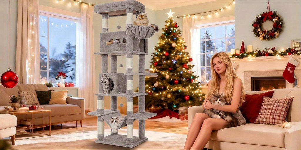 Katzen-Kratzbaum, Kamel für Haustiere und große Katzen – Detailansicht 9