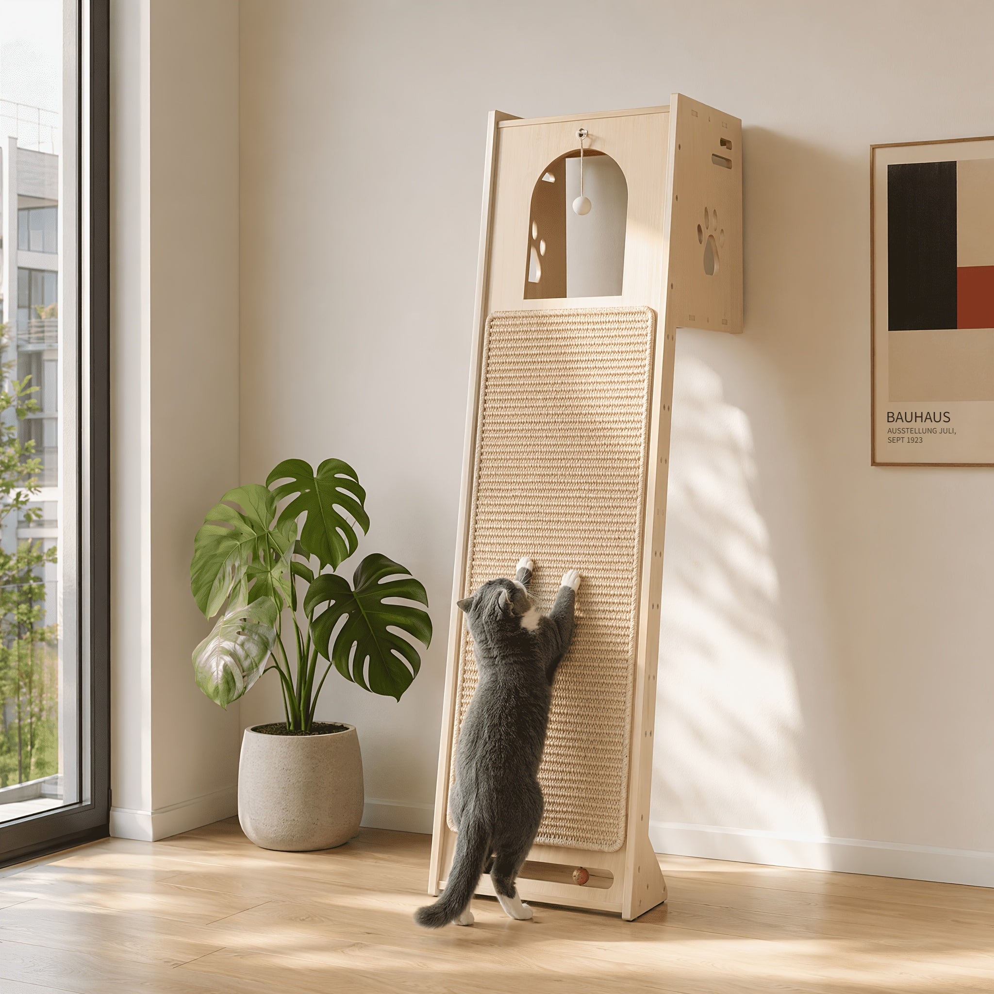 Katzen-Kratzbaum, Katzenwarte für Zuhause und Wohnzimmer – Detailansicht 3