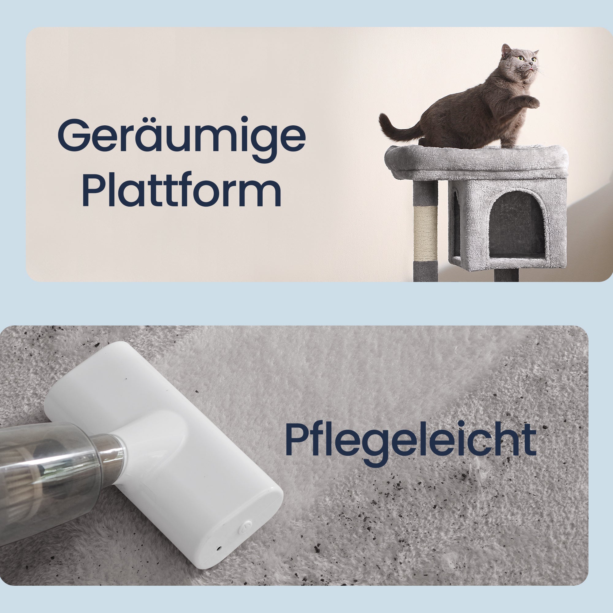 Katzen-Kratzbaum, rauchgrau für Haustiere – Detailansicht 6