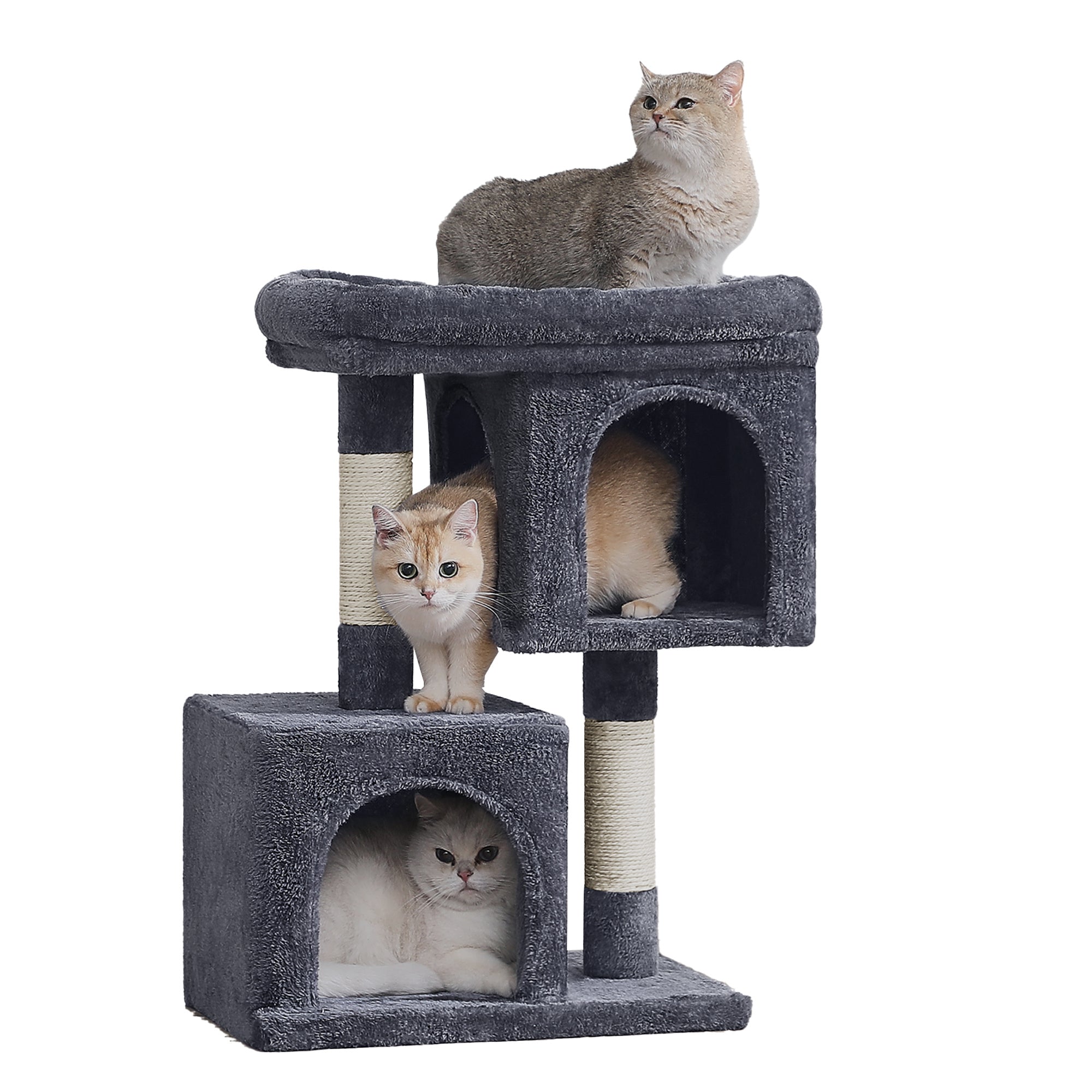 Katzen-Kratzbaum, rauchgrau für Haustiere – Detailansicht 16
