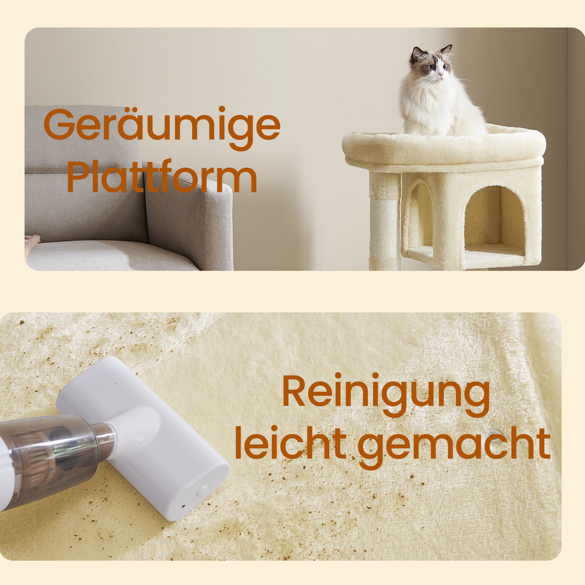 Katzen-Kratzbaum, rauchgrau für Haustiere – Detailansicht 19
