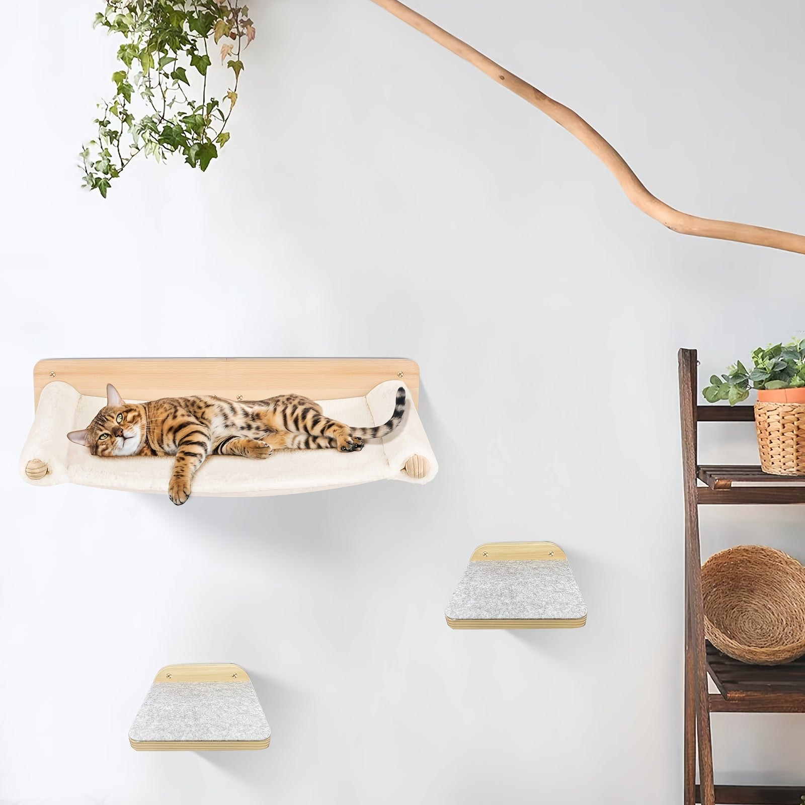Katzen-Kratzbaum, Wood für Schlafzimmer und Bett – Detailansicht 2