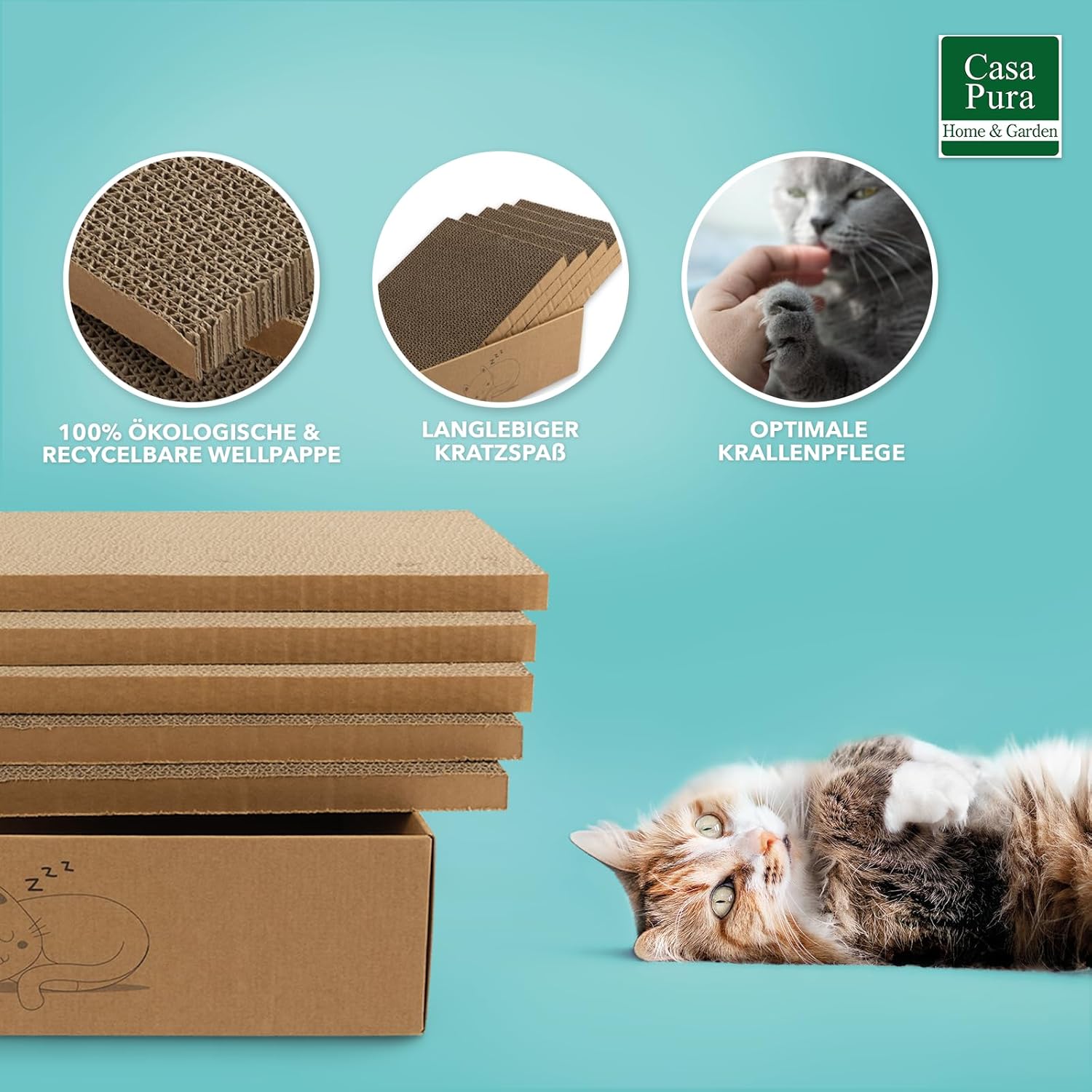 Katzen-Kratzbrett, Wie gezeigt für Haustiere und Zuhause – Detailansicht 6