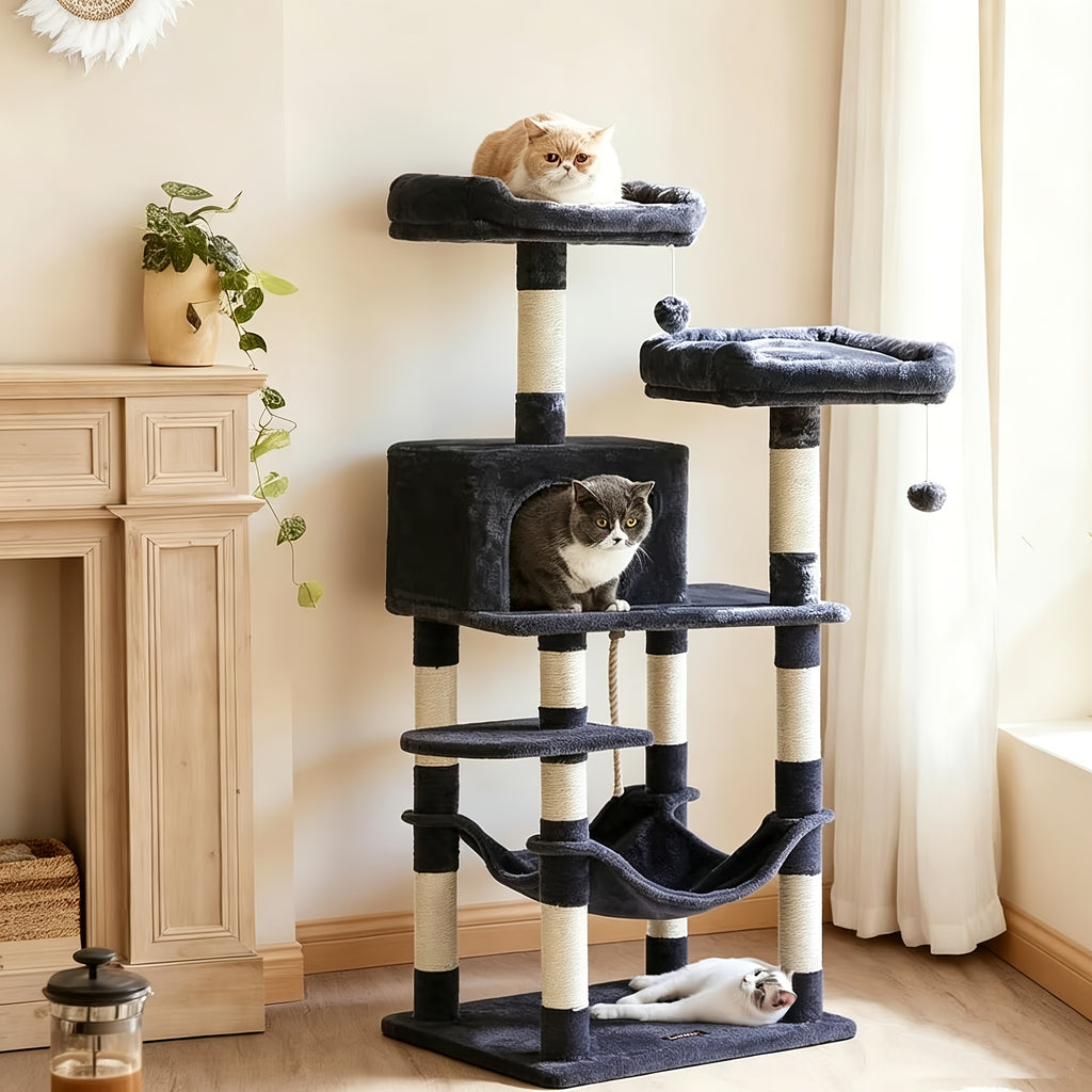 Katzenbaum, 143 cm für Haustiere und Zuhause – Hauptansicht