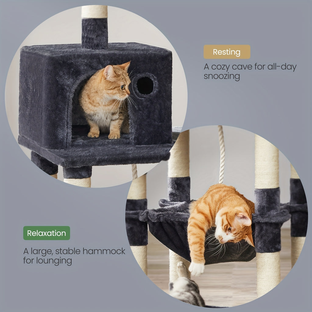 Katzenbaum, 143 cm für Haustiere und Zuhause – Detailansicht 4