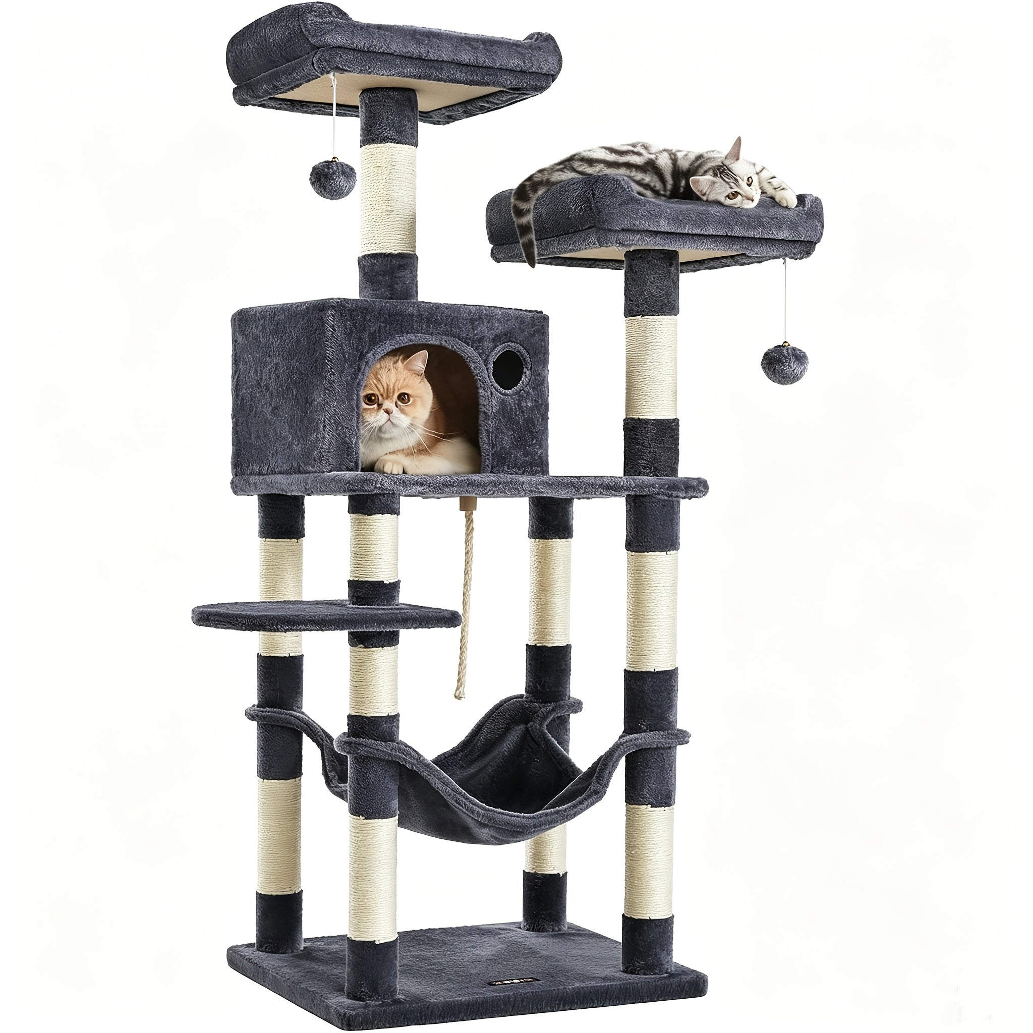 Katzenbaum, 143 cm für Haustiere und Zuhause – Detailansicht 6